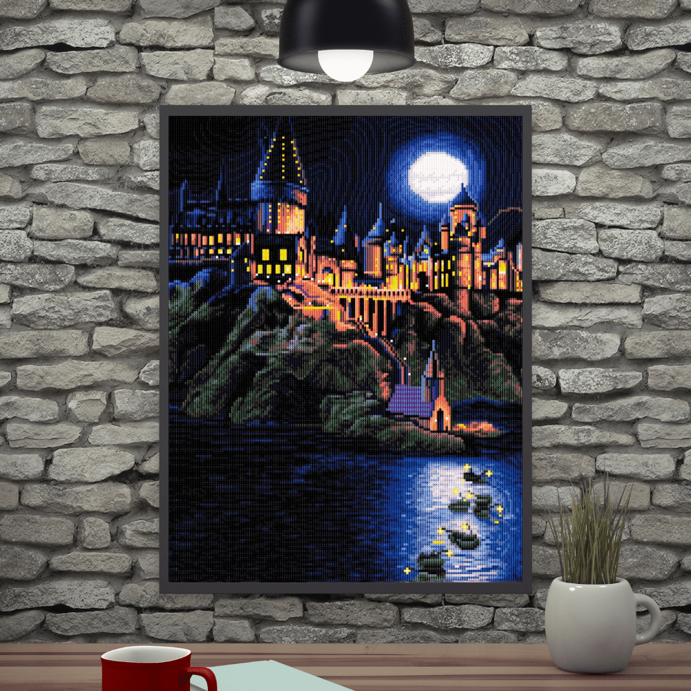 19.7" x 23.6" / 50cm x 60cm Boats To Hogwarts - Diamond Painting Kit