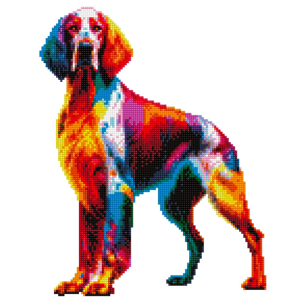 15.7"x15.7" / 40cm x 40cm English Setter Dog - Diamond Painting Kit