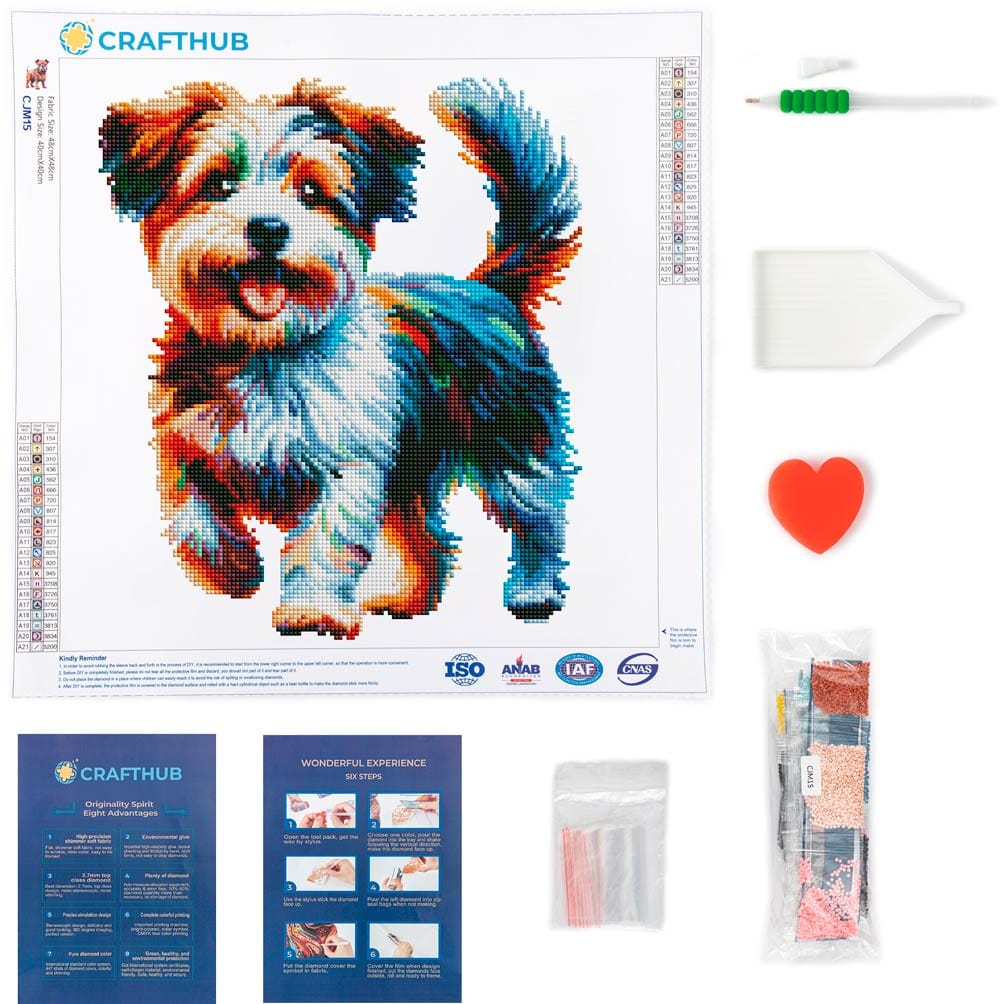 15.7"x15.7" / 40cm x 40cm Jackapoo Dog - Diamond Painting Kit