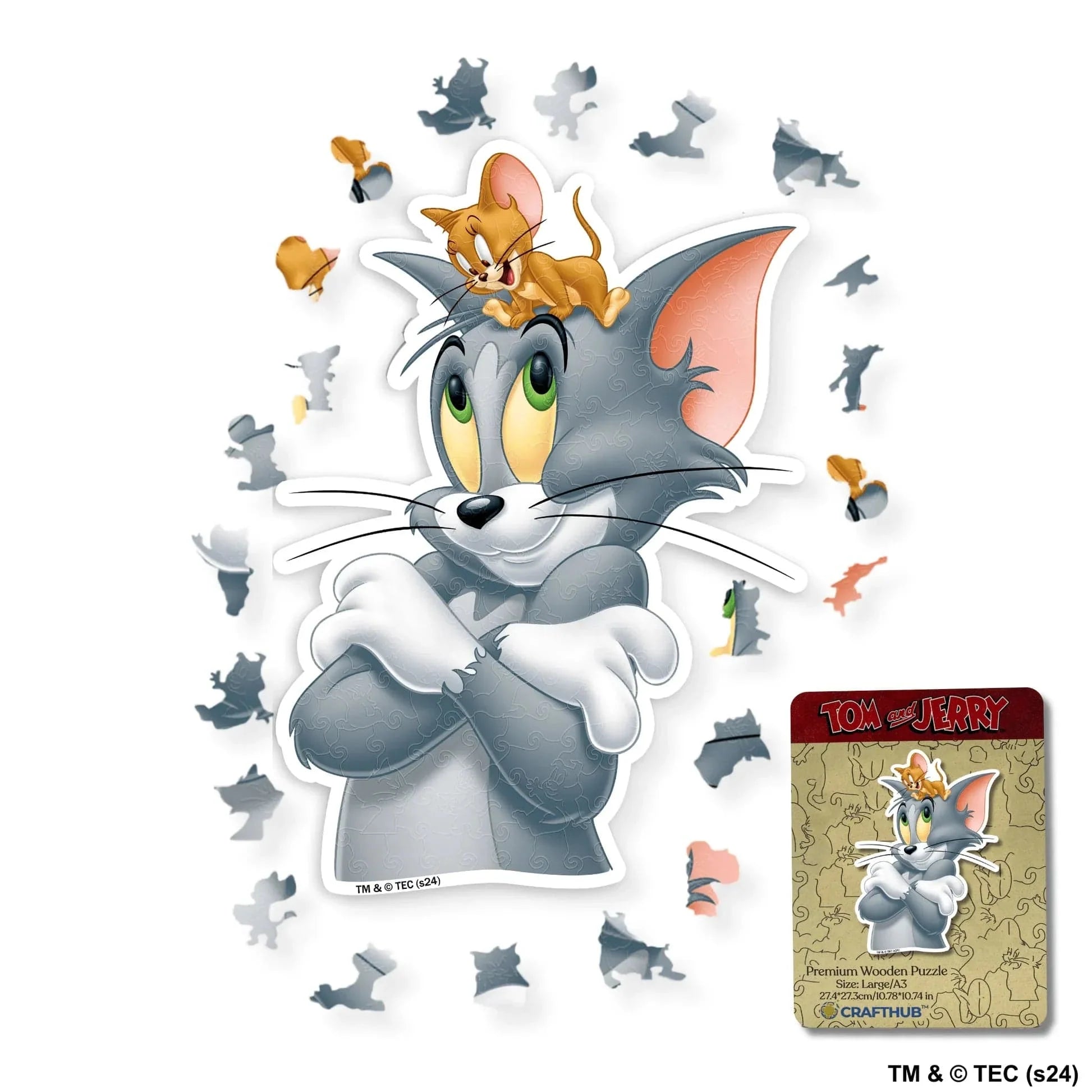 Animal Jigsaw Puzzle > Wooden Jigsaw Puzzle > Jigsaw Puzzle Tom & Jerry United Wooden Jigsaw Puzzle