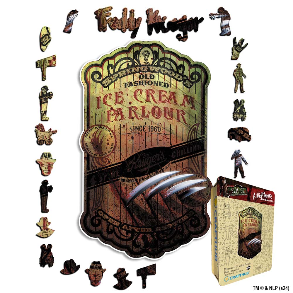 Freddy Krueger Ice Cream Parlour - puslespil af træ