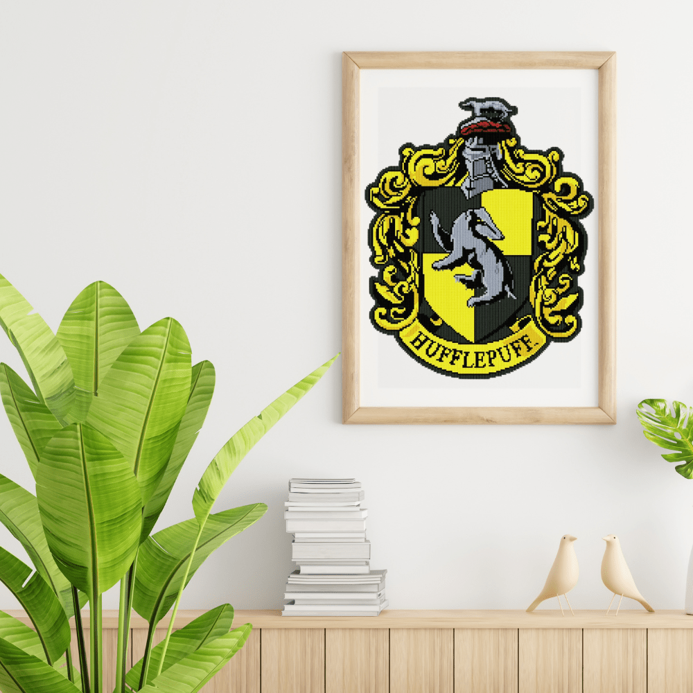 19.7" x 23.6" / 50cm x 60cm Hufflepuff Crest - Diamond Painting Kit