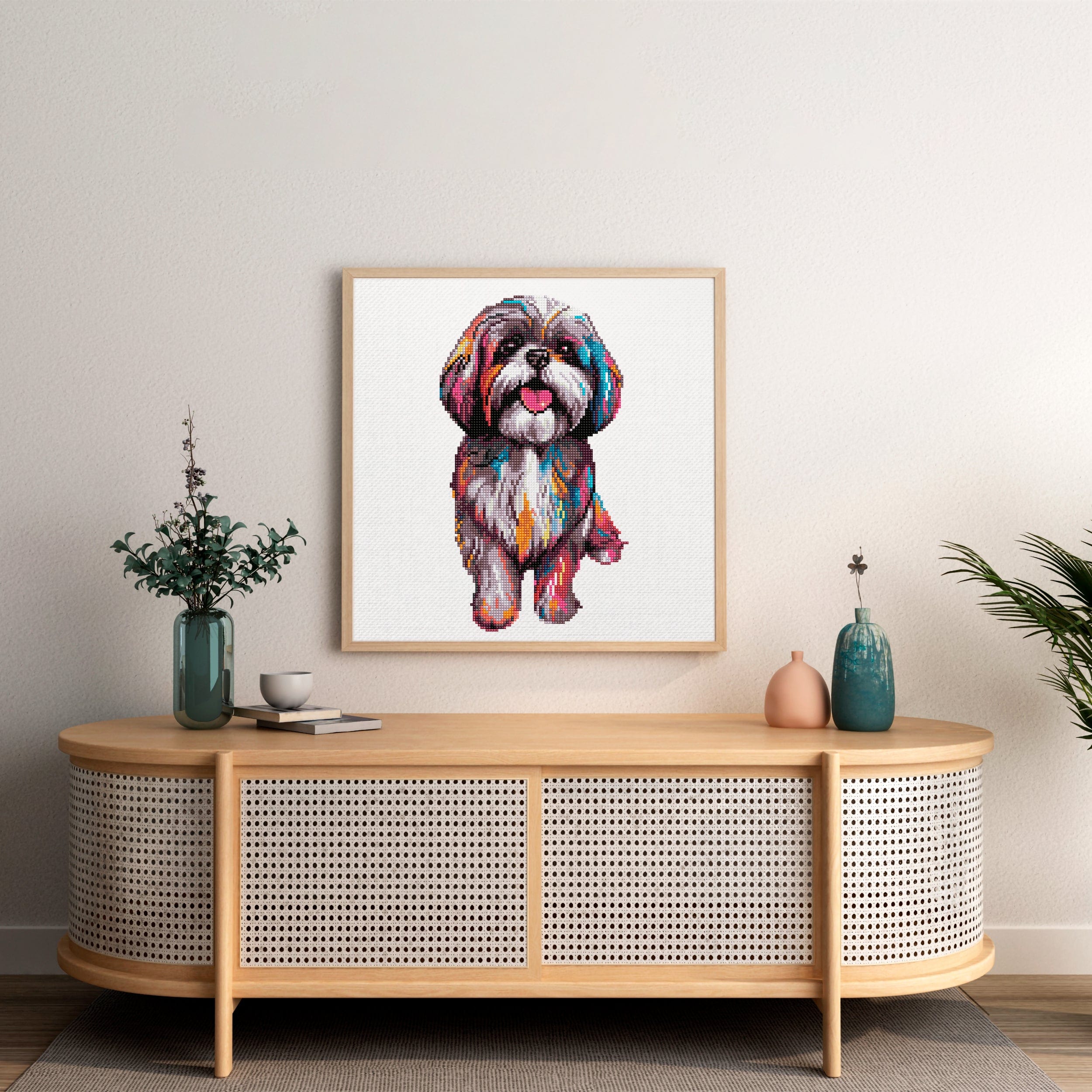 15.7"x15.7" / 40cm x 40cm Shih Tzu Dog - Diamond Painting Kit