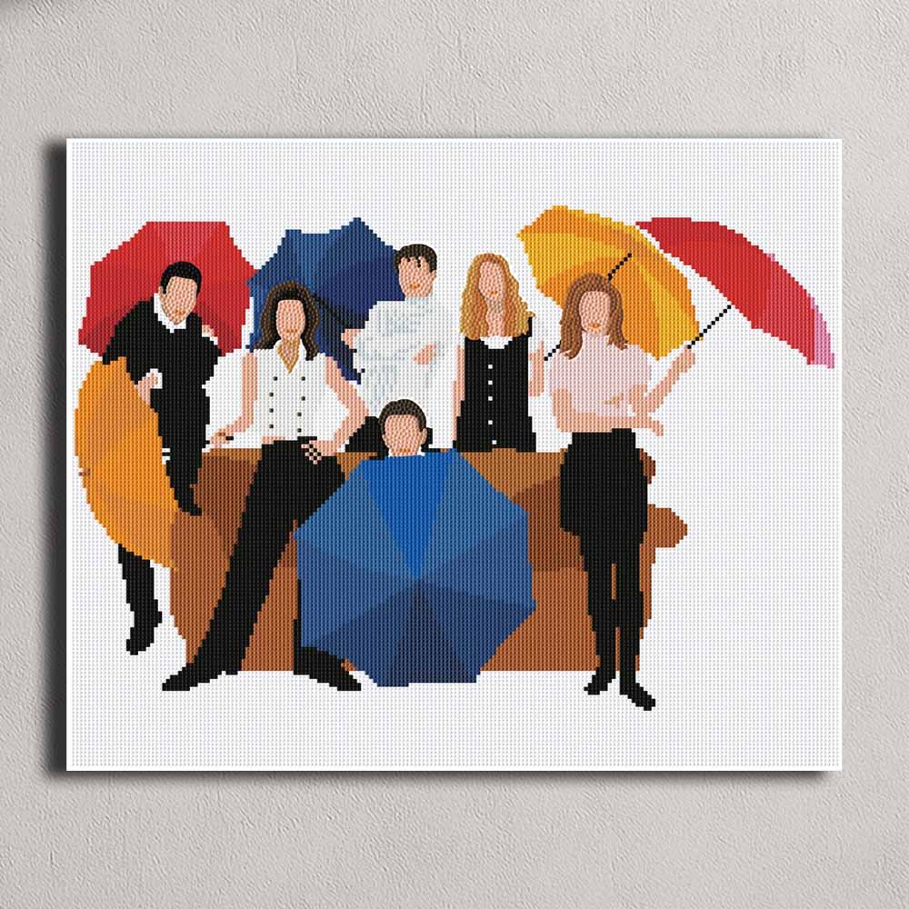 17.7" x 21.7" / 45cm x 55cm Friends - Diamond Painting Kit