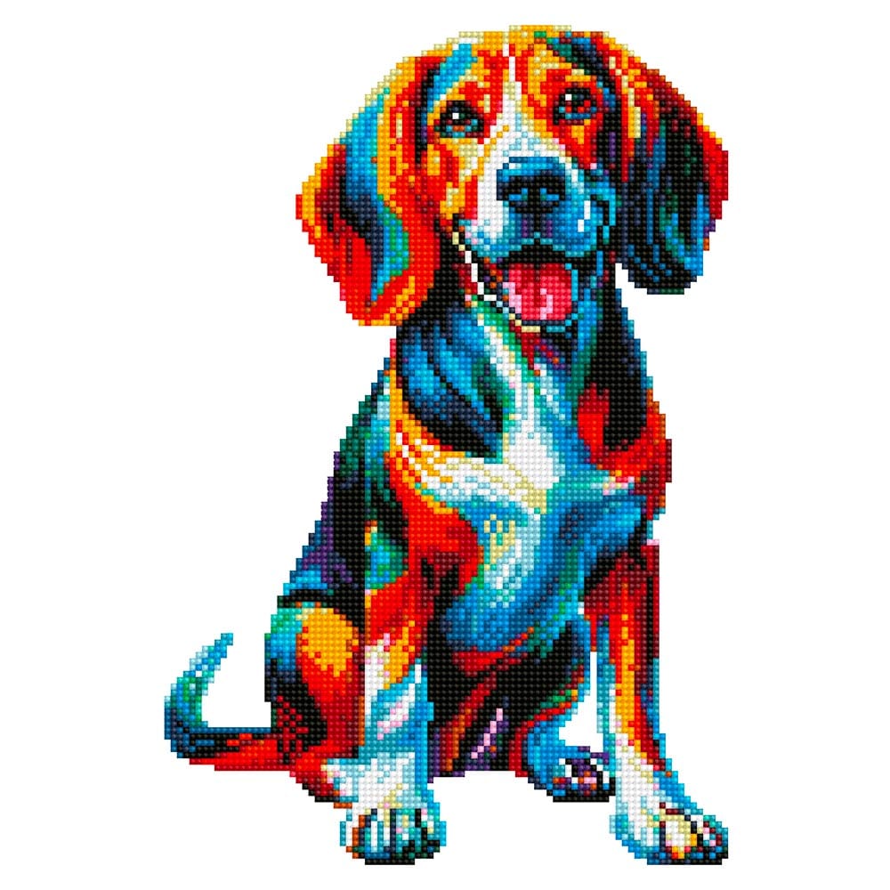 15.7"x15.7" / 40cm x 40cm Coonhound Dog - Diamond Painting Kit