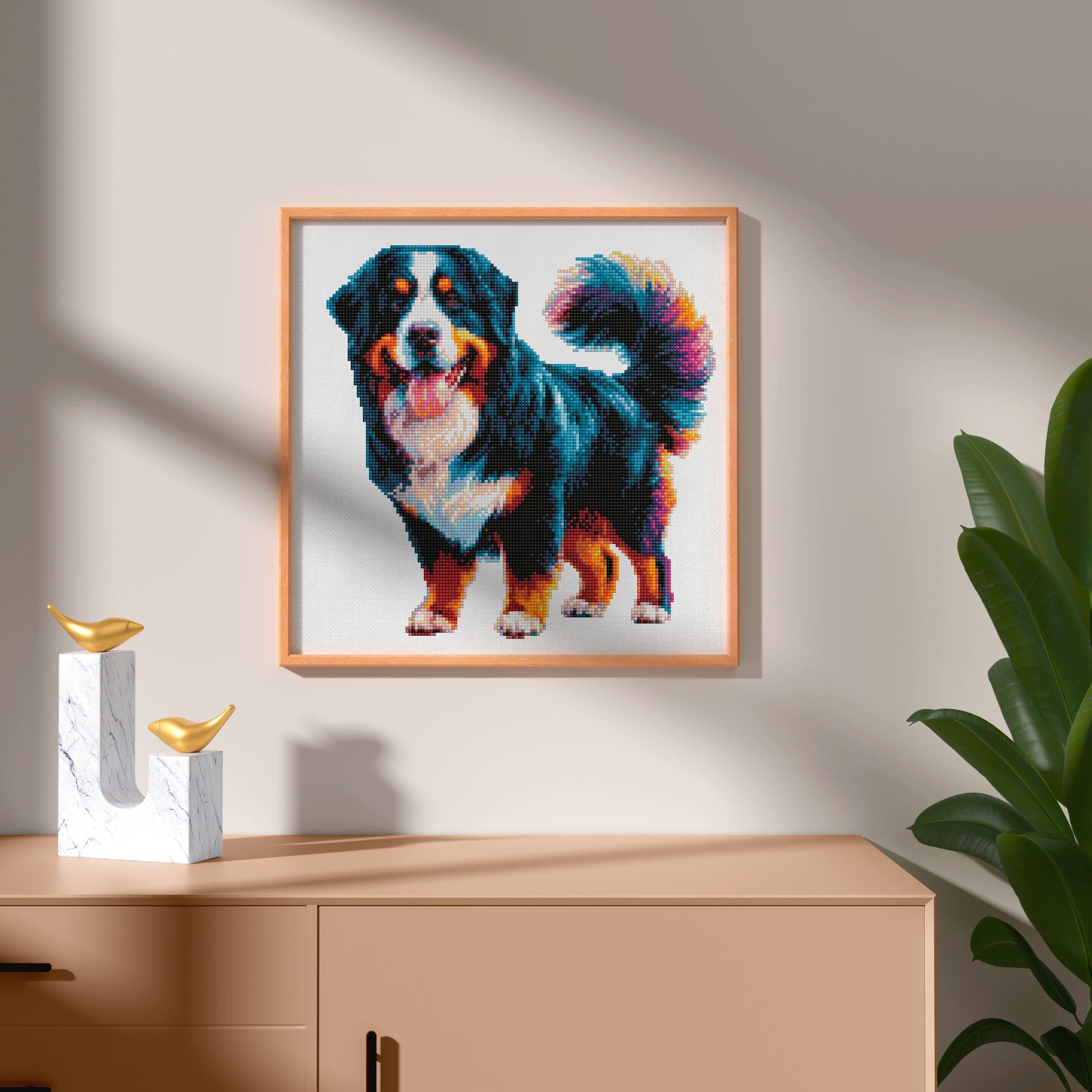 15.7"x15.7" / 40cm x 40cm Bernese Mountain Dog - Diamond Painting Kit