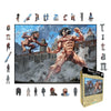 Animal Jigsaw Puzzle > Wooden Jigsaw Puzzle > Jigsaw Puzzle A4 + Wooden Gift Box Eren vs The Armored Titan - Wooden Jigsaw Puzzle