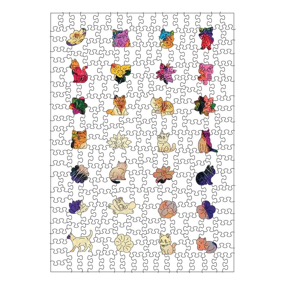 Blomstkat - Træpuslespil