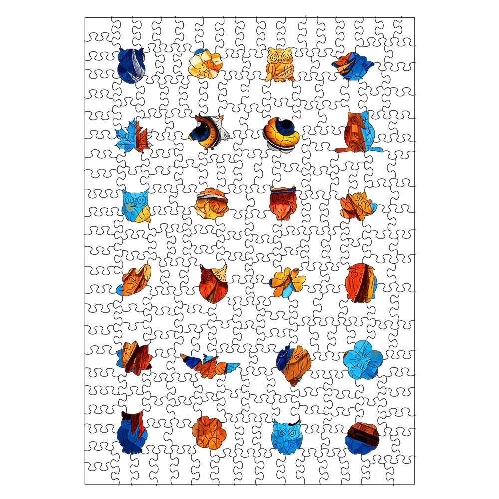 Strålende Ugle - Træpuslespil