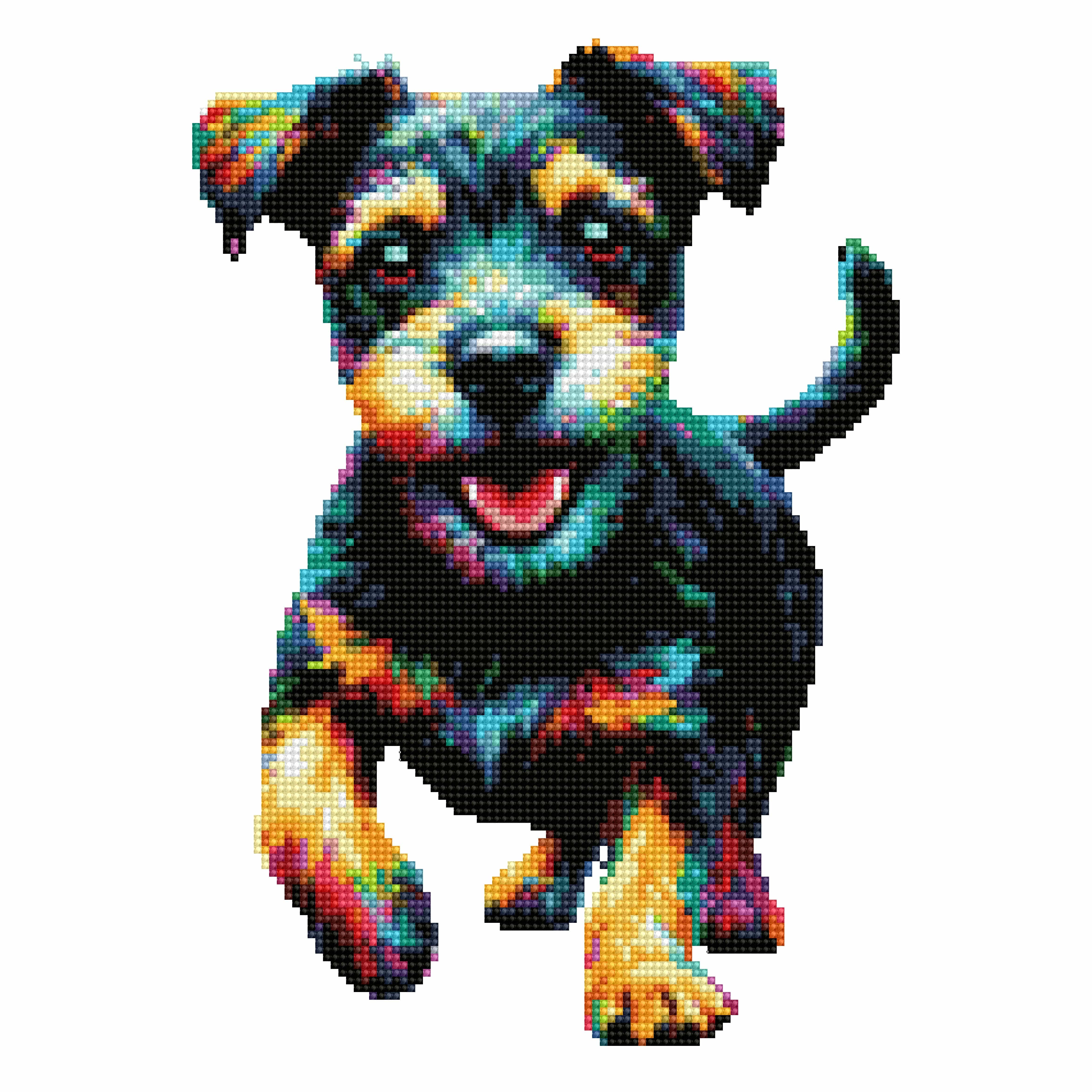 40x40cm Patterdale Terrier Dog - Diamond Painting Kit