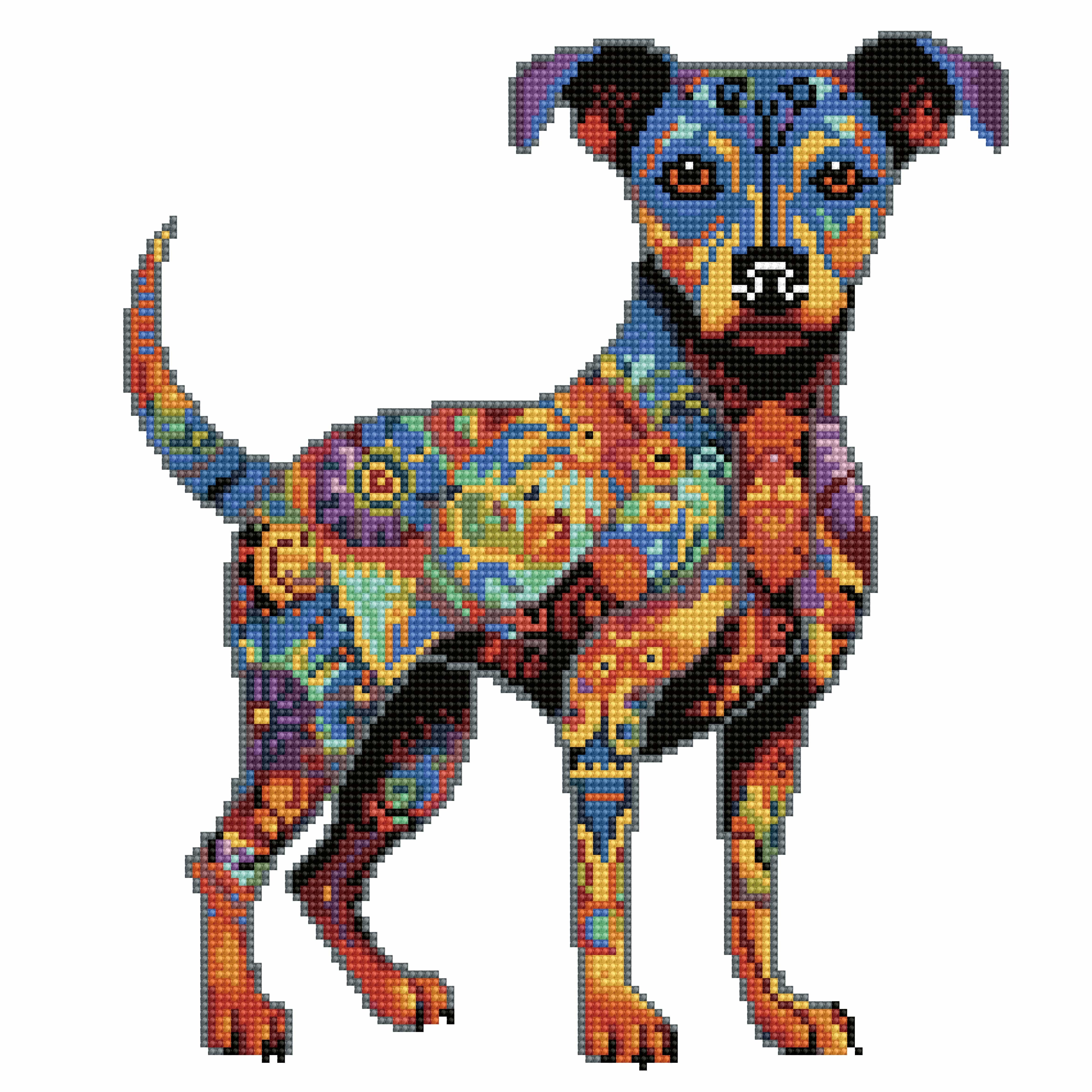 40x40cm Pinscher Dog - Diamond Painting Kit