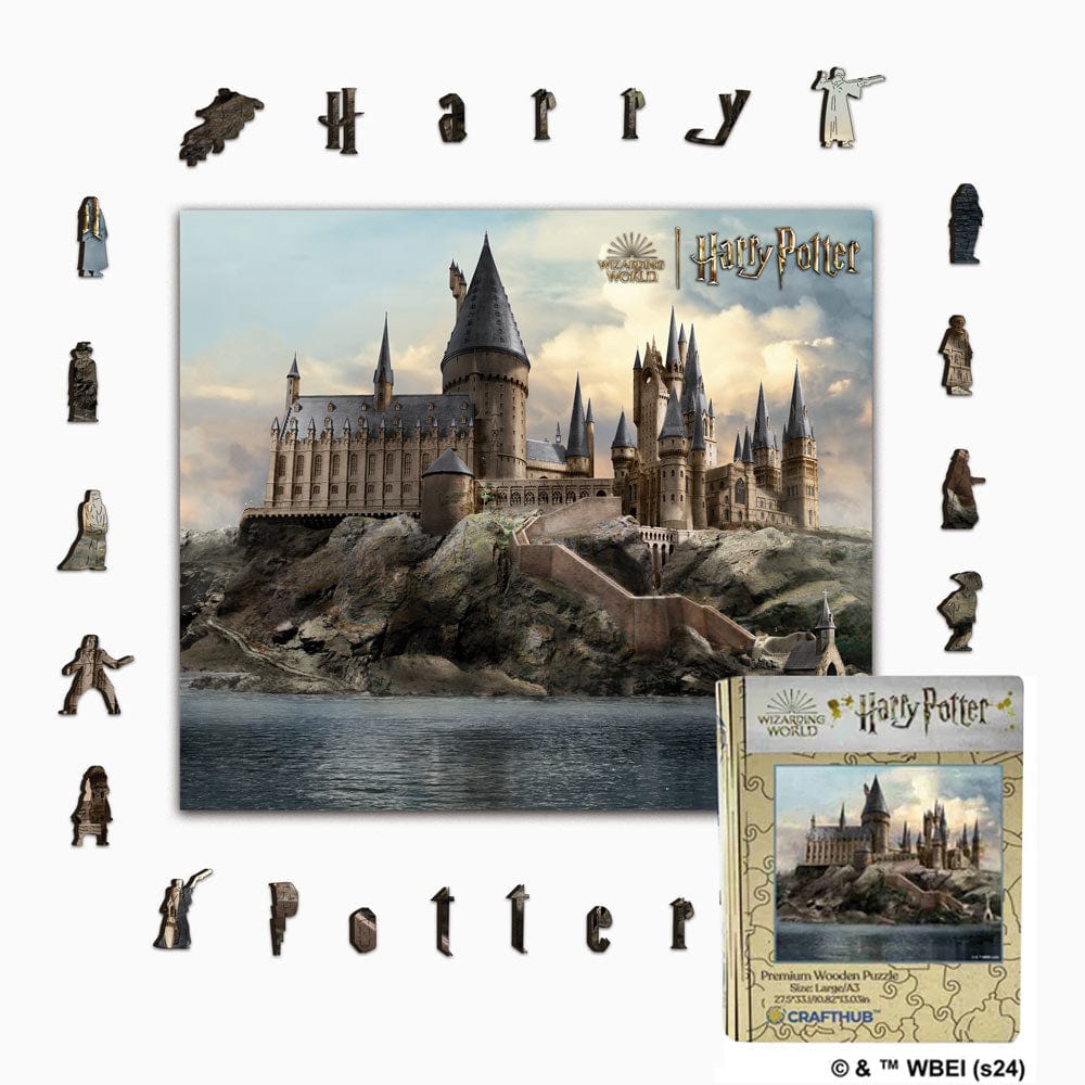 Harry Potter - Hogwarts-slot - Puslespil af træ