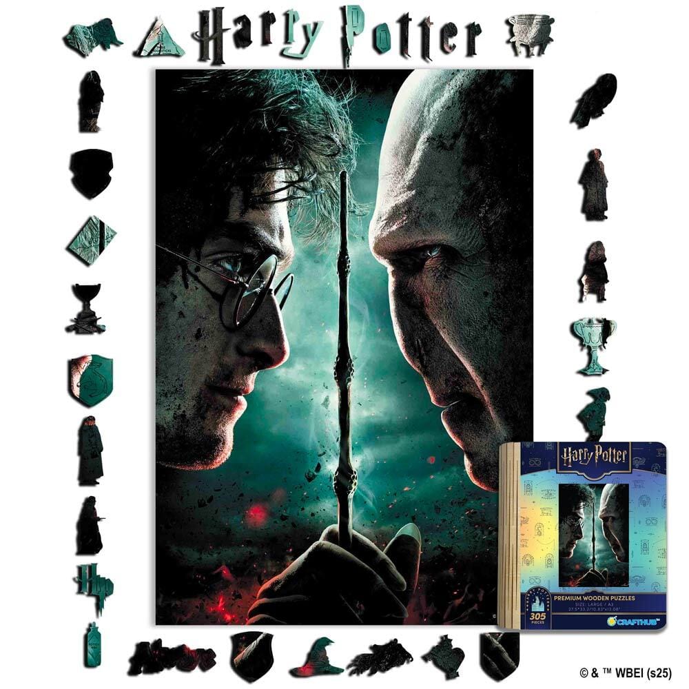 Animal Jigsaw Puzzle > Wooden Jigsaw Puzzle > Jigsaw Puzzle A4 + Wooden Gift Box Harry vs Voldemort - Wooden Jigsaw Puzzle