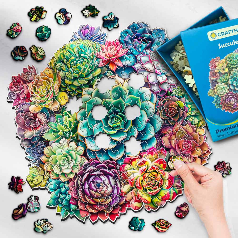 Mandala Succulent Plants - Jigsaw Puzzle