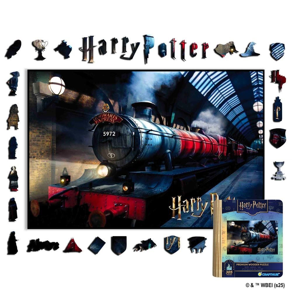 Animal Jigsaw Puzzle > Wooden Jigsaw Puzzle > Jigsaw Puzzle A4 + Wooden Gift Box Hogwarts Express Wooden Jigsaw Puzzle