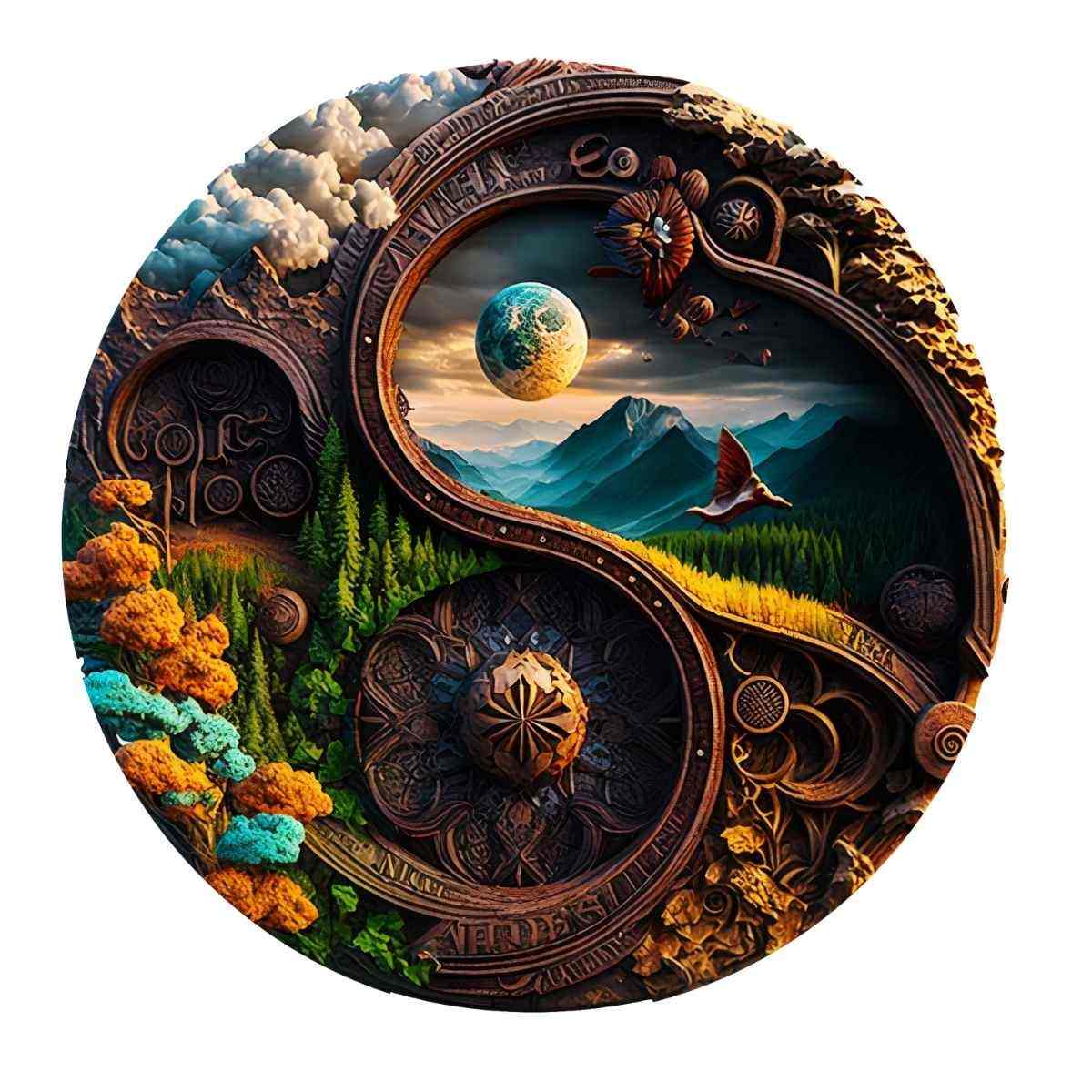 Animal Jigsaw Puzzle > Wooden Jigsaw Puzzle > Jigsaw Puzzle A5 Heaven Yin Yang - Jigsaw Puzzle