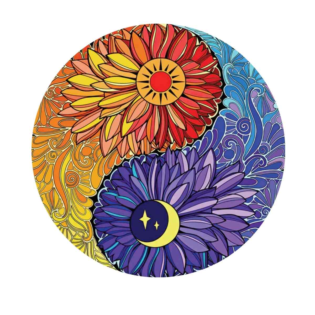 A5 Flower Yin Yang - Jigsaw Puzzle