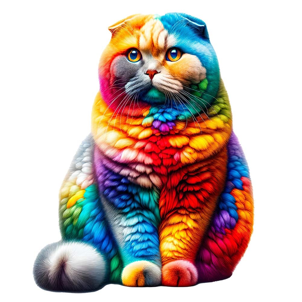 Animal Jigsaw Puzzle > Wooden Jigsaw Puzzle > Jigsaw Puzzle Scottish Fold Cat - Jigsaw Puzzle