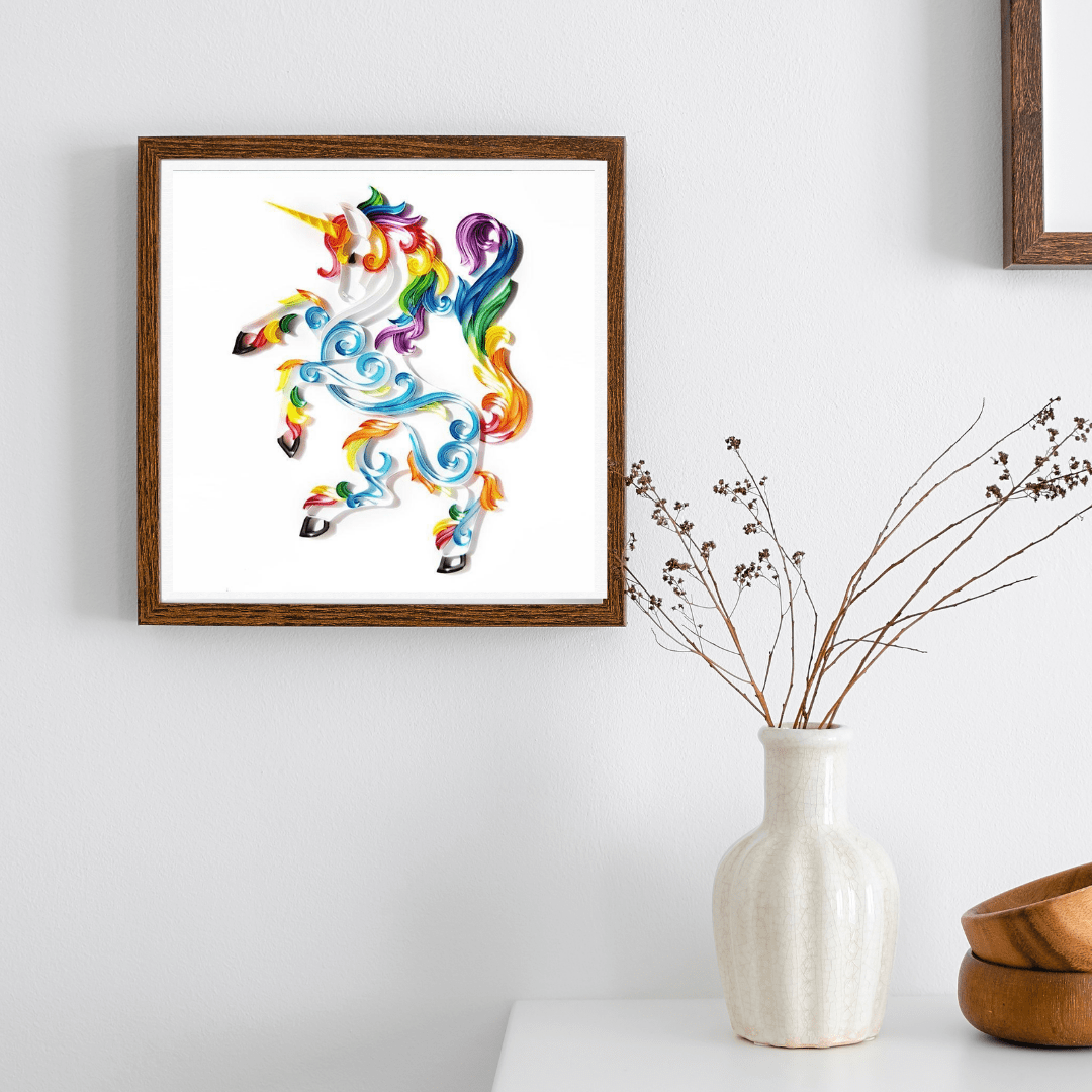 Quilling Art Filigree Painting Kit - Unicorn