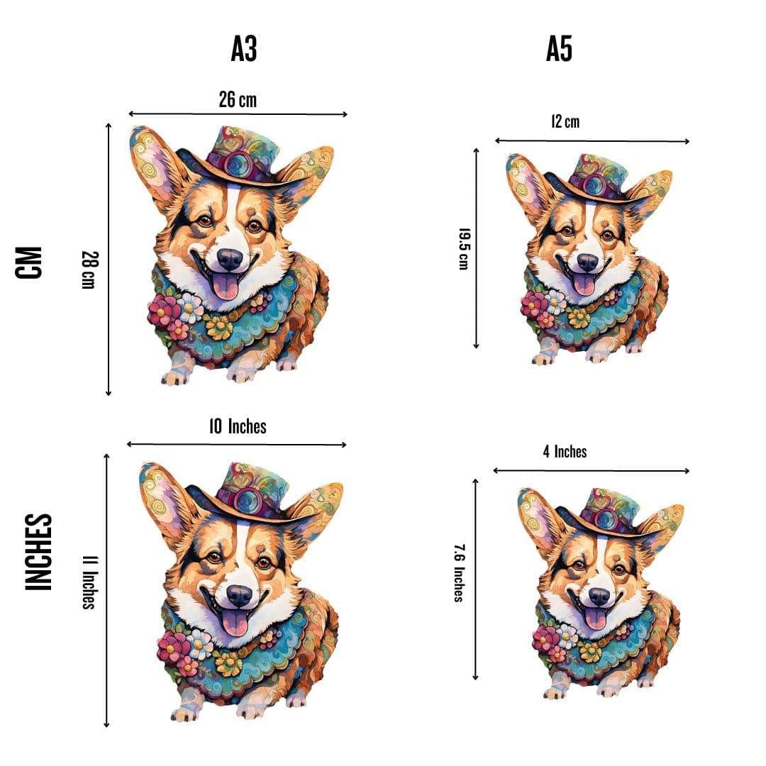 Animal Jigsaw Puzzle > Wooden Jigsaw Puzzle > Jigsaw Puzzle Corgi - Jigsaw Puzzle