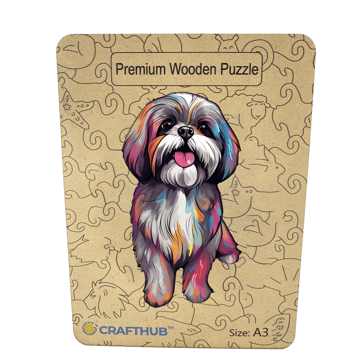 Animal Jigsaw Puzzle > Wooden Jigsaw Puzzle > Jigsaw Puzzle A3+Wooden Box Shih Tzu Dog - Jigsaw Puzzle