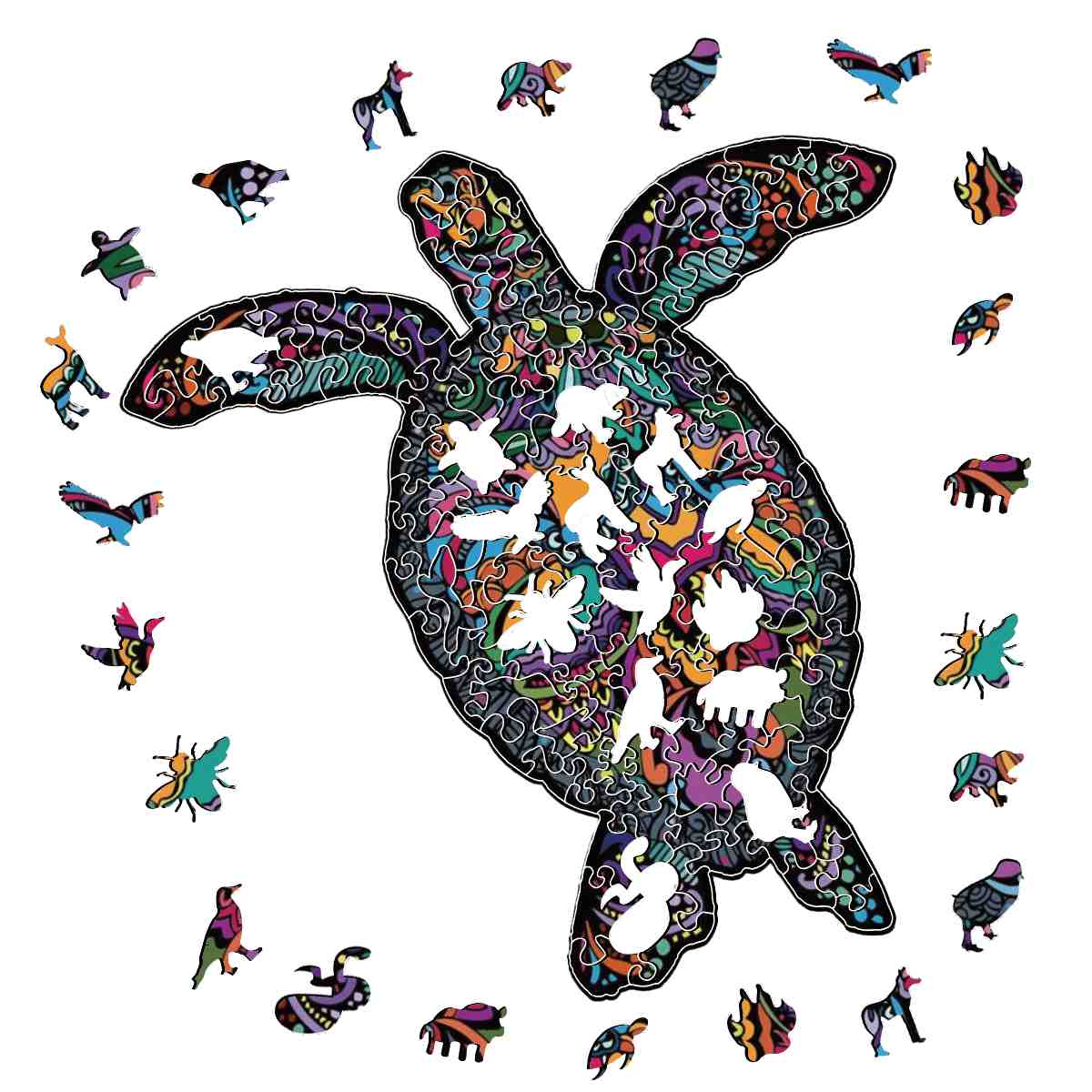 Floral Turtle - Jigsaw Puzzle